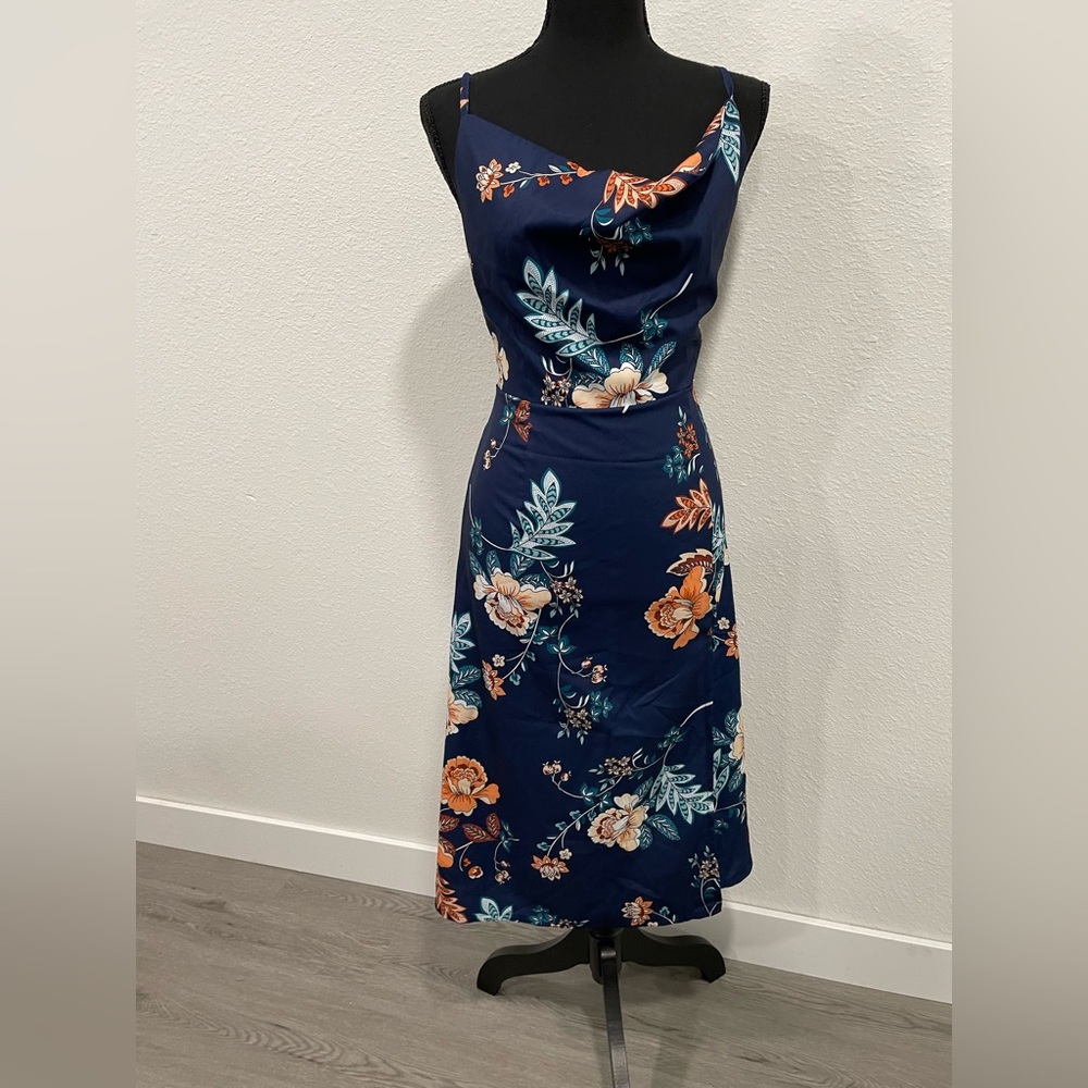 Blue floral dress